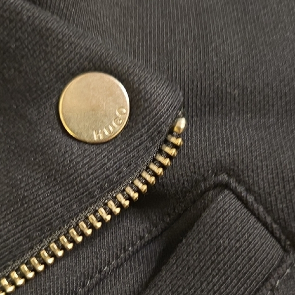 HUGO Navy Asymmetrical Zip Hoodie - Picture 11 of 16
